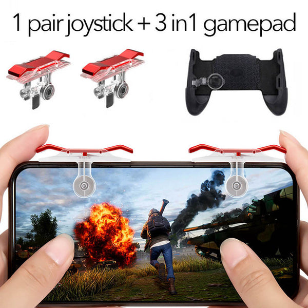 Gamepad Joystick for PUBG Mobile Controller L1 R1 Shoot Handle Gamepad for Knives Out Trigger Fire Game Joystick red ZopiStyle