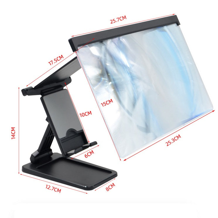 Mobile Phone Amplifier L20 Prevent Blue-ray 3D Magnifier Bracket Holder Smartphone Screen Stand black ZopiStyle