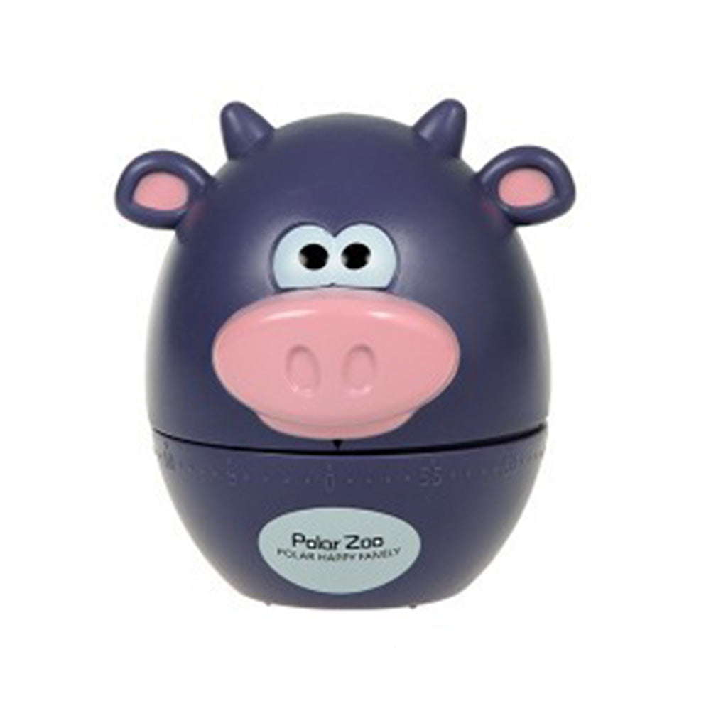 Kitchen Timer Cute Animal Model Kitchen Timer Mechanical Alarm Clock Without Battery Reminders Timer Purple cow ZopiStyle