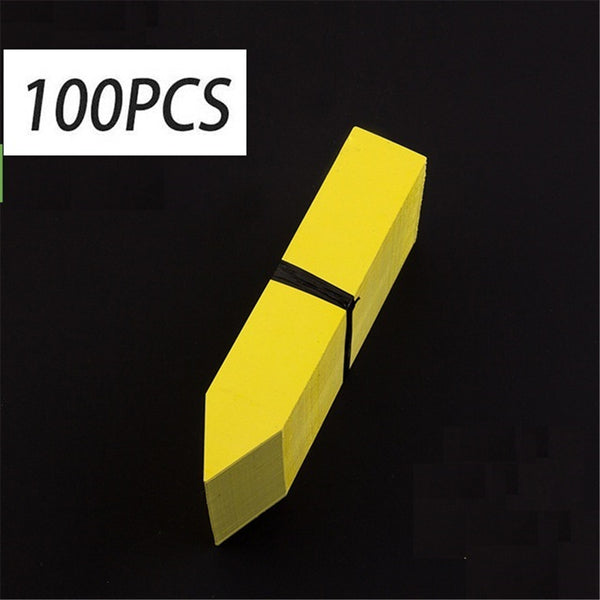 100pcs Plant  Tag Garden Label Plastic Hanging Waterproof Tagging Nursery Pot Marker yellow ZopiStyle
