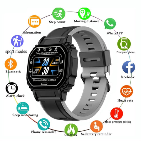 B2 Sports Smart Watch Call Reminder Music Bracelet Answer Calls Music Control Heart Rate Blood Pressure Monitoring Smart Bracelet grey ZopiStyle