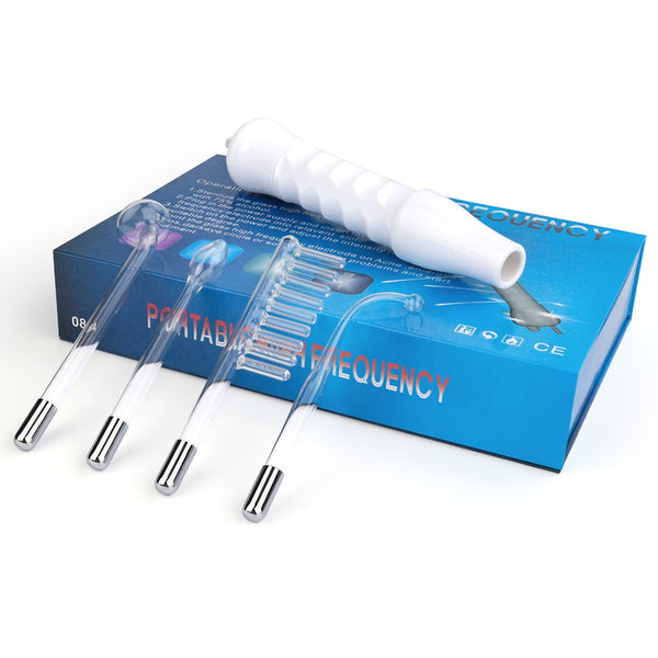 4 In 1 High Frequency Electrode Wand Electrotherapy Glass Tube Beauty Device Acne Spot Remover Facial Skin Care Spa 110V-240V ZopiStyle