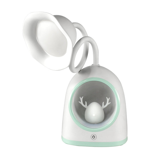 LED Snow Deer Table Lamp USB Charging Tabletop Reading Learning Eye Care Light blue ZopiStyle