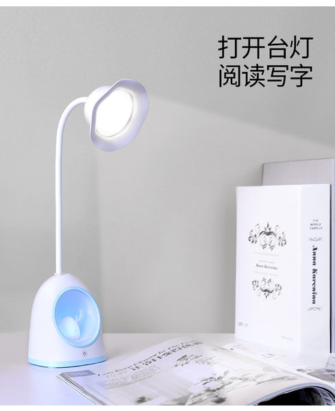 LED Snow Deer Table Lamp USB Charging Tabletop Reading Learning Eye Care Light Pink ZopiStyle