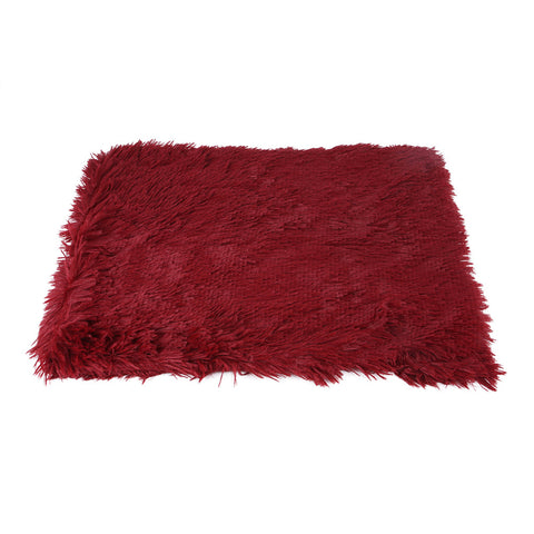 Pet Autumn Winter Dog Nest Warm Mattress Cat Sleeping Pad Long Blanket Red wine_M-89*53 ZopiStyle