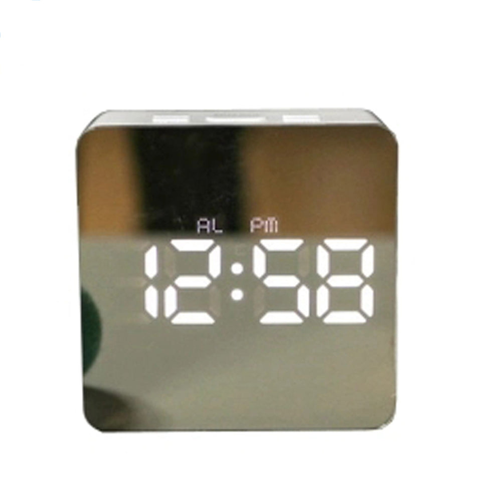 Simple Home Multi-Function LED Digital Alarm Clock PVC Rectangular Light TS-S70-W ZopiStyle