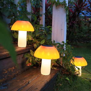 LED Solar Lawn Light Outdoor Mushroom Shape Garden Lamp for Stairs Decoration warm light ZopiStyle