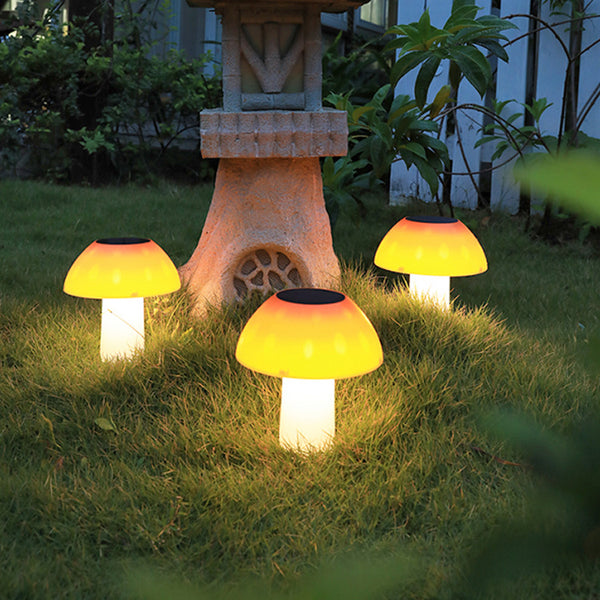 LED Solar Lawn Light Outdoor Mushroom Shape Garden Lamp for Stairs Decoration warm light ZopiStyle