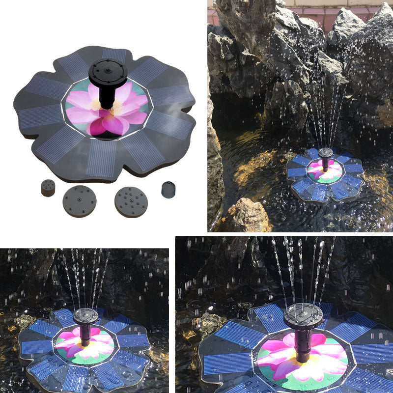 Solar Floating Decorate Energy Saving Lotus Pattern Water Fountain Without battery / lotus ZopiStyle