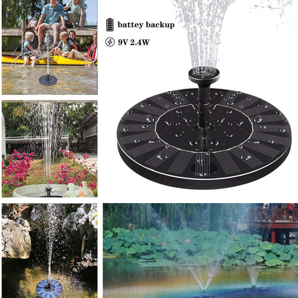 Solar Fountain with Electric Storage for Pond Pool Garden Fish 9V 2.4W AS10C1 ZopiStyle