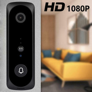 Household WiFi Wireless Visual Door Bell 1080P Smart Camera Phone Intercom for Home Security white ZopiStyle