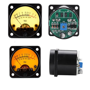 1 Set Vu Meter With Backlight Db Meter Power Meter 45mm Amplifier Volume With Driver Board White background ZopiStyle