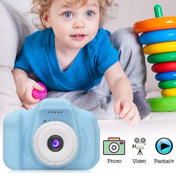Kids Digital Video Camera Mini Rechargeable Children Camera Shockproof 8MP HD Toddler Cameras Child Camcorder  green ZopiStyle