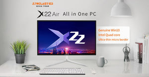 X22 Air V2 White 21.5 inch Computer Intel Quad Core J3160 128G SSD 4G DDR3 RAM Memory Smart TV Silver_EU Plug ZopiStyle
