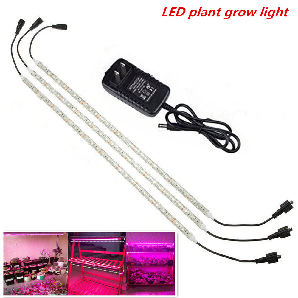 3PCS IP65 LED SMD5050 Plant Grow Light Strip with Red Blue Light Creative Grow Lamp for Indoor Hydroponic Plant Vegetable Cultivation Horticulture Industrial Seedling U.S. regulations ZopiStyle