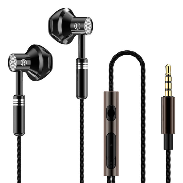 Excellent Sound Quality Wired  Earphones Low-latency Noise Cancelling Ergonomic Design In-ear Stereo Earplugs With Microphone grey ZopiStyle