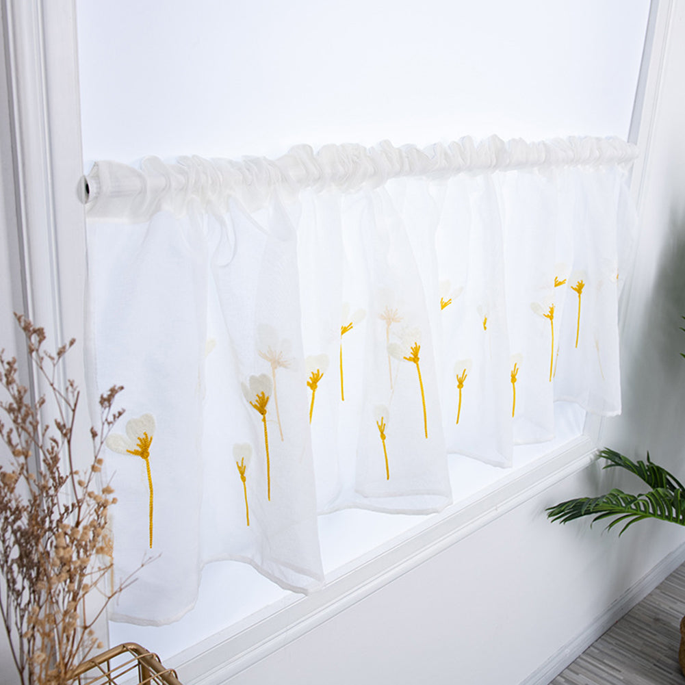 Cabinet Curtain with Kapok Embroidery for Hallway Kitchen Decoration yellow_100 * 50CM ZopiStyle