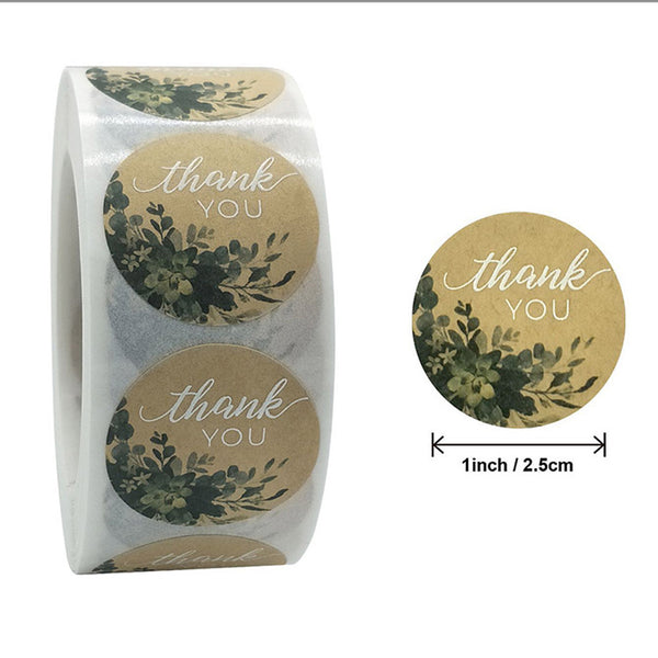 500 Pcs Labels Thank You Stickers for Baking Gift Envelope Sealing Decoration 25mm (1 inch) ZopiStyle