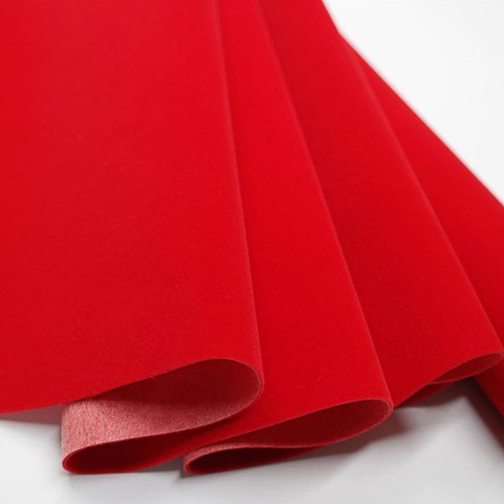 45 * 200cm Self-adhesive Velvet Flock Liner Jewelry Contact Paper Craft Fabric Peel Stick red ZopiStyle