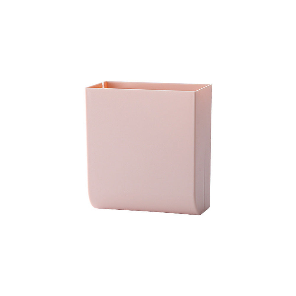 Wall Hanging Storage Box Multifunction Remote Control Storage Case Mobile Phone Plug Holder Stand Container Pink ZopiStyle
