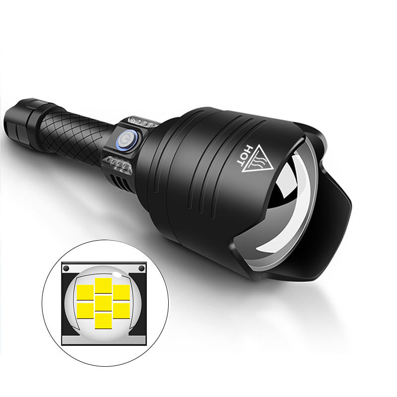 7-core P10 Zoom Flashlight Charging Power Brightness Display Large Wide-angle Lens Flashlight flashlight ZopiStyle