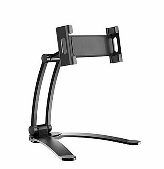 2 in 1 Flexible Lazy Bracket Pull-Up Desktop/Wall Cell Phone Tablet Holder Stand Adjustable Mount black ZopiStyle