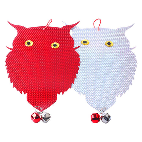 Double-sided Bird  Repellent Owl Shape Farm Vegetable Field Orchard Hanging Reflective Scarecrow Woodpecker owl ZopiStyle