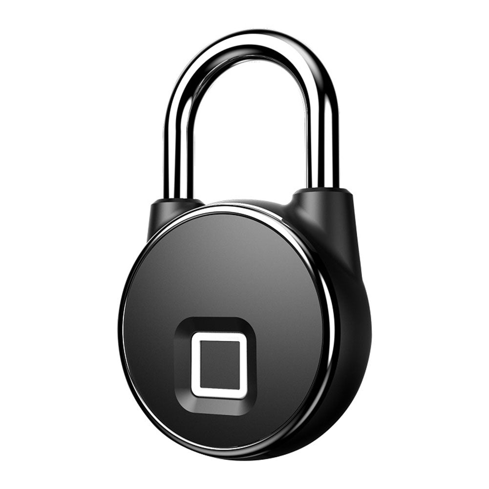 Intelligent Waterproof IP66 Fingerprint Identification Padlock Household Lock Cabinet Lock P22 with APP Version black ZopiStyle