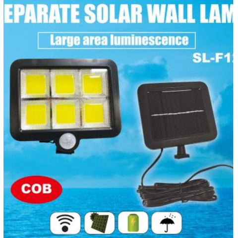100LEDs Solar Charging Wall Light with COB Lamp Beads Human Body Induction for Outdoor Garage 120COB ZopiStyle