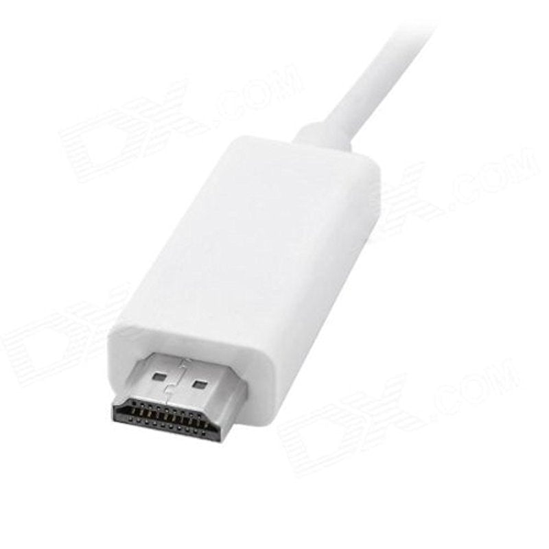 1080P 30 Pin Dock Male to HDMI Male Adapter Cable For iPhone Ipad Itouch- White ZopiStyle