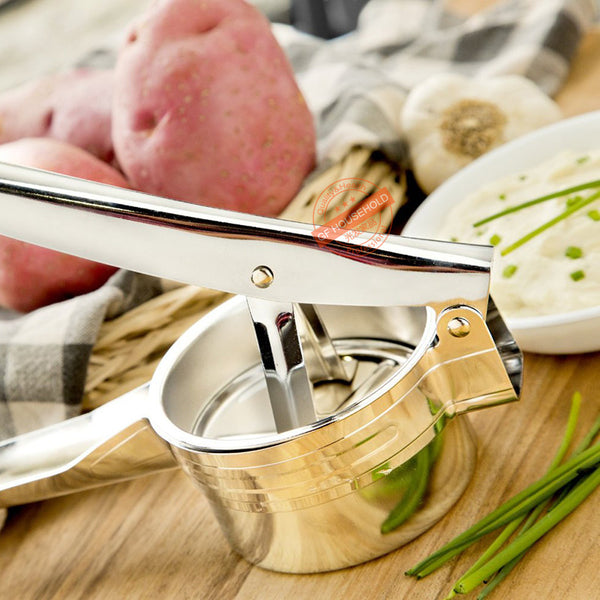 Stainless Steel Fruit Vegetable Masher Potatoes Lump Presser Mashed Potato Kitchen Tools Stainless steel ZopiStyle