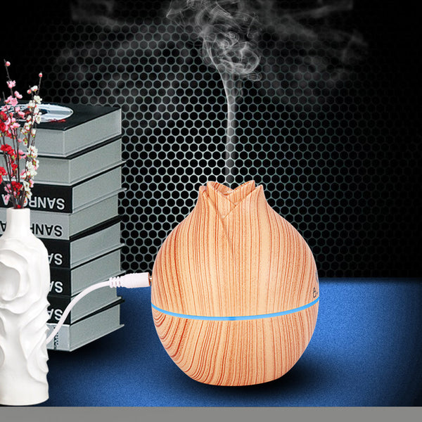 USB Air Humidifier Home Office Mute Mini Aromatherapy Mist Maker Light wood grain ZopiStyle