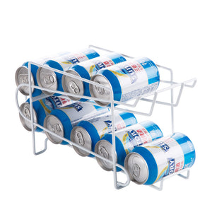 2 Layers Tabletop Storage Rack for Refrigerator Drink Can Beer Cola Shelf As shown ZopiStyle