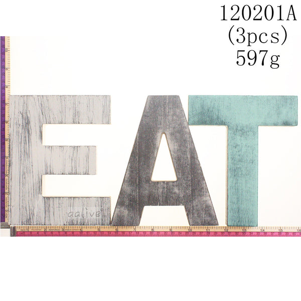 Wooden EAT Letters Wall Mounted Decorative Signs Hanging Pendant As shown_EAT ZopiStyle
