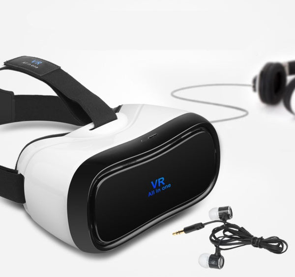Smart Head Mount Wifi Bluetooth VR Intelligence 3D Glasses 2K Game Machine Black + white ZopiStyle