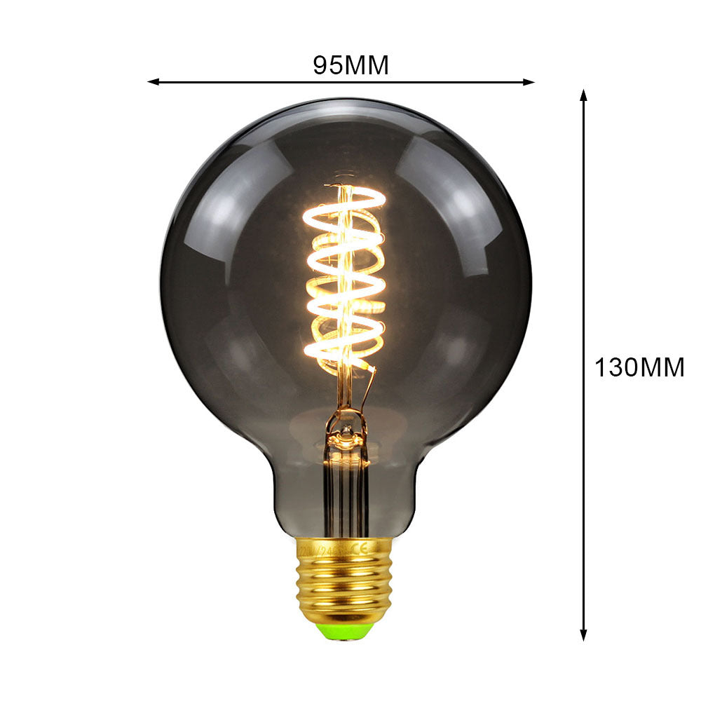 G95 Edison Bulbs Vintage Led Bulb Dimmable Spiral Filament Decorative Light Bulb 220V ZopiStyle
