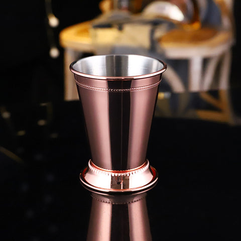 1PC Stainless Steel Edge Curl Cup for Mojito Cocktail Mug Rose gold ZopiStyle