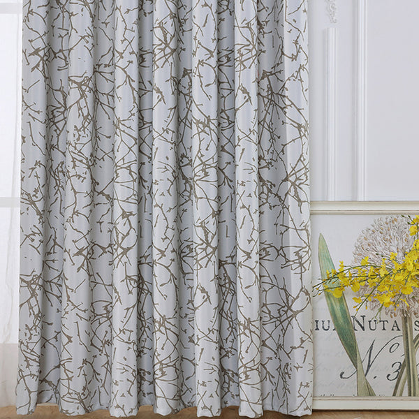 Shading Window Curtain with Branch Pattern for Bedroom Balcony Decoration As shown_1 * 2.5 meters high ZopiStyle