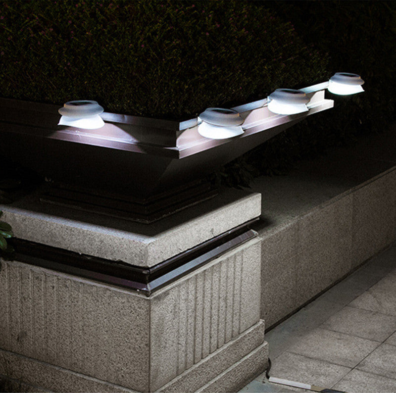 Solar Lights Outdoor LED Bright Lamp Waterproof Wall Light for Garden Decoration White light_White shell ZopiStyle