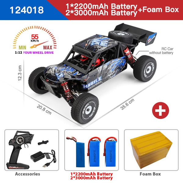 WLtoys 124018 124019 2.4G Racing RC Car 55KM/H 4WD Electric High Speed Off-Road Drift Remote Control Car Toys for Children Gift ZopiStyle