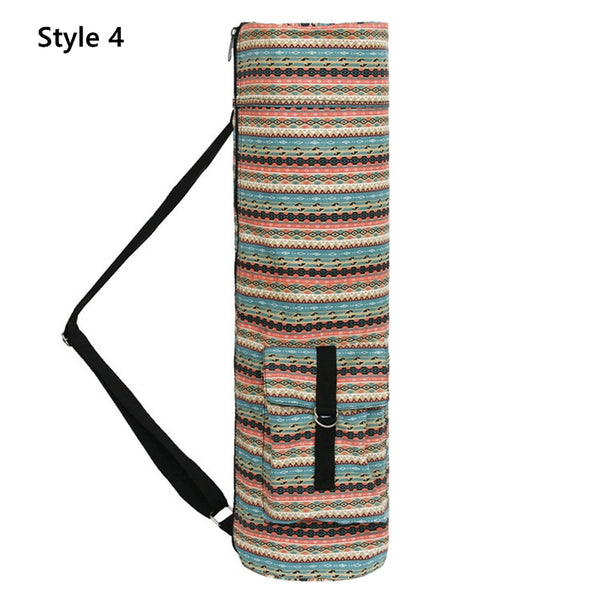Fashion Sports Yoga Mat Storage Shoulder Bag Bohemian Fitness Bag Messenger Bag Cylinder Yoga Bag ZopiStyle