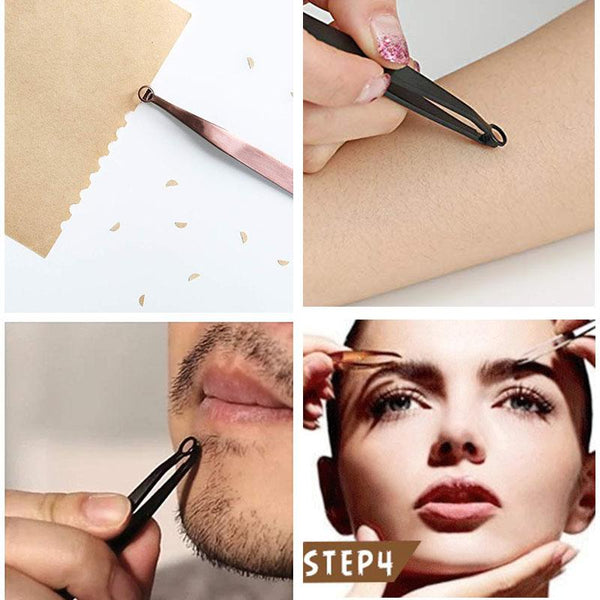 Universal Nose Hair Trimming Tweezers Stainless Steel Eyebrow Nose Hair Cut Manicure Facial Trimming Makeup Scissors ZopiStyle