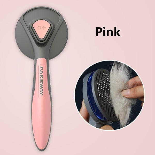 Kimpets Cat Comb Dog Hair Remover Brush Pet Grooming Slicker Needle Comb Removes Tangled Self Cleaning Pet Supplies Accessories ZopiStyle