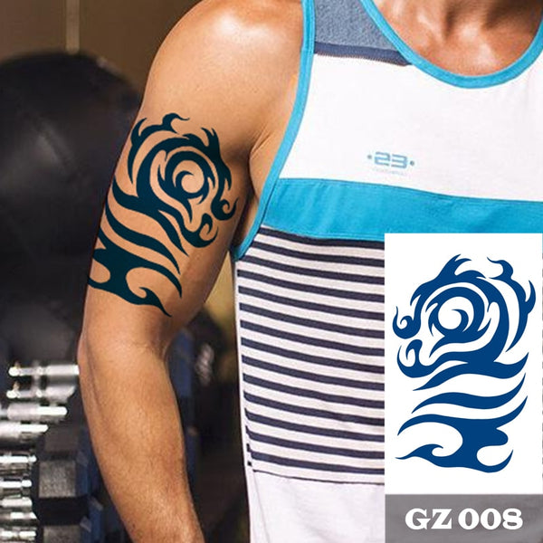 Semi-Permanent Temporary Tattoo Sticker for Men Boys Long-Lasting 1-2 Weeks Waterproof &amp; Realistic Body Arrow Tattoo Stickers ZopiStyle