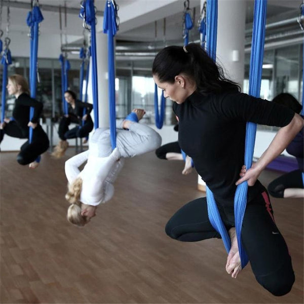 Elastic 5 Meters 2017 Aerial Yoga Hammock Flying Swing Latest Multifunction Anti-gravity Yoga Belts for yoga training Yoga belt ZopiStyle
