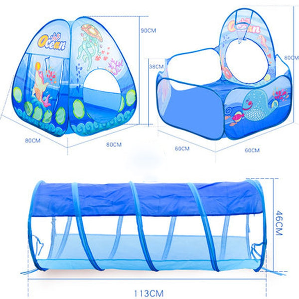 Portable Baby Playground Playpen Children Large Kids Tent Ball Pool Balls Pit with Tunnel Baby Park Camping Pool Room Decor Gift ZopiStyle