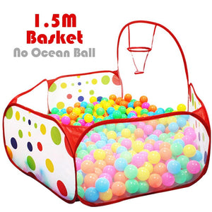 Ball Pool Pit With Basket Ocean Playhouse Baby Playpen Tent Outdoor Toys For Children Dry Foldable Ballenbak Gifts  Summer Party ZopiStyle