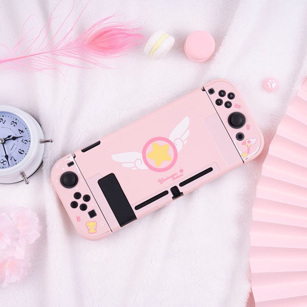 Girly Pink Protective Case For Nintendo Switch Full Controller Shell Hard Cover NS Game Case Box For Nintendo Switch Accessories ZopiStyle