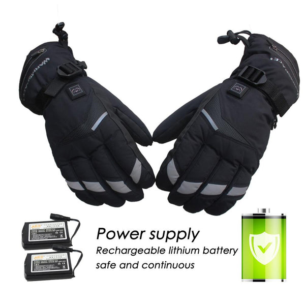 Men Women Motorcycle Electric Heated Gloves Temperature 5 Speed Adjustment USB Hand Warmer Safety For Skiing Hiking Camping ZopiStyle