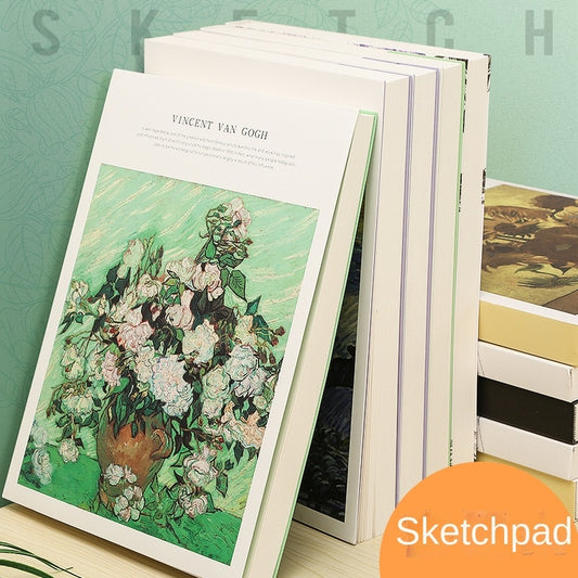 16K Thicken Beige Paper Sketchbook 120 Sheets Art Painting Drawing Watercolor Book Graffiti Sketchbook School Student Stationery ZopiStyle
